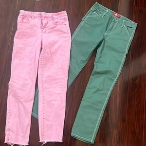Two pairs of girls pants size 12-14, jeans and dickies